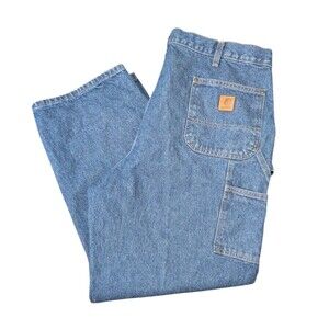 Carhartt B73 DST Men's Double Knee Carpenter Denim Sz 42x30 Workwear Jeans